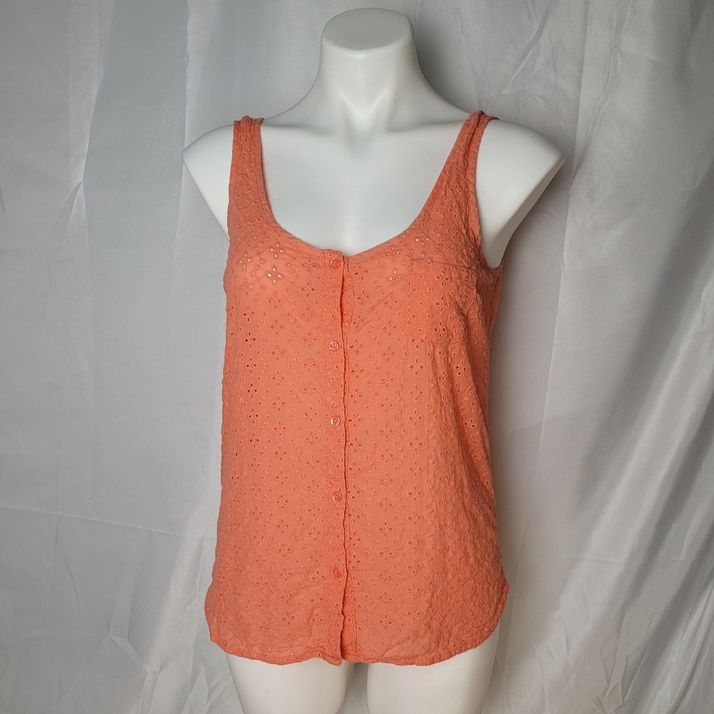 Pacsun Orange eyelet tank